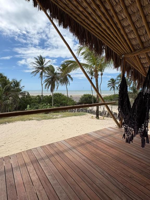 Sea views from the bungalow’s shaded veranda